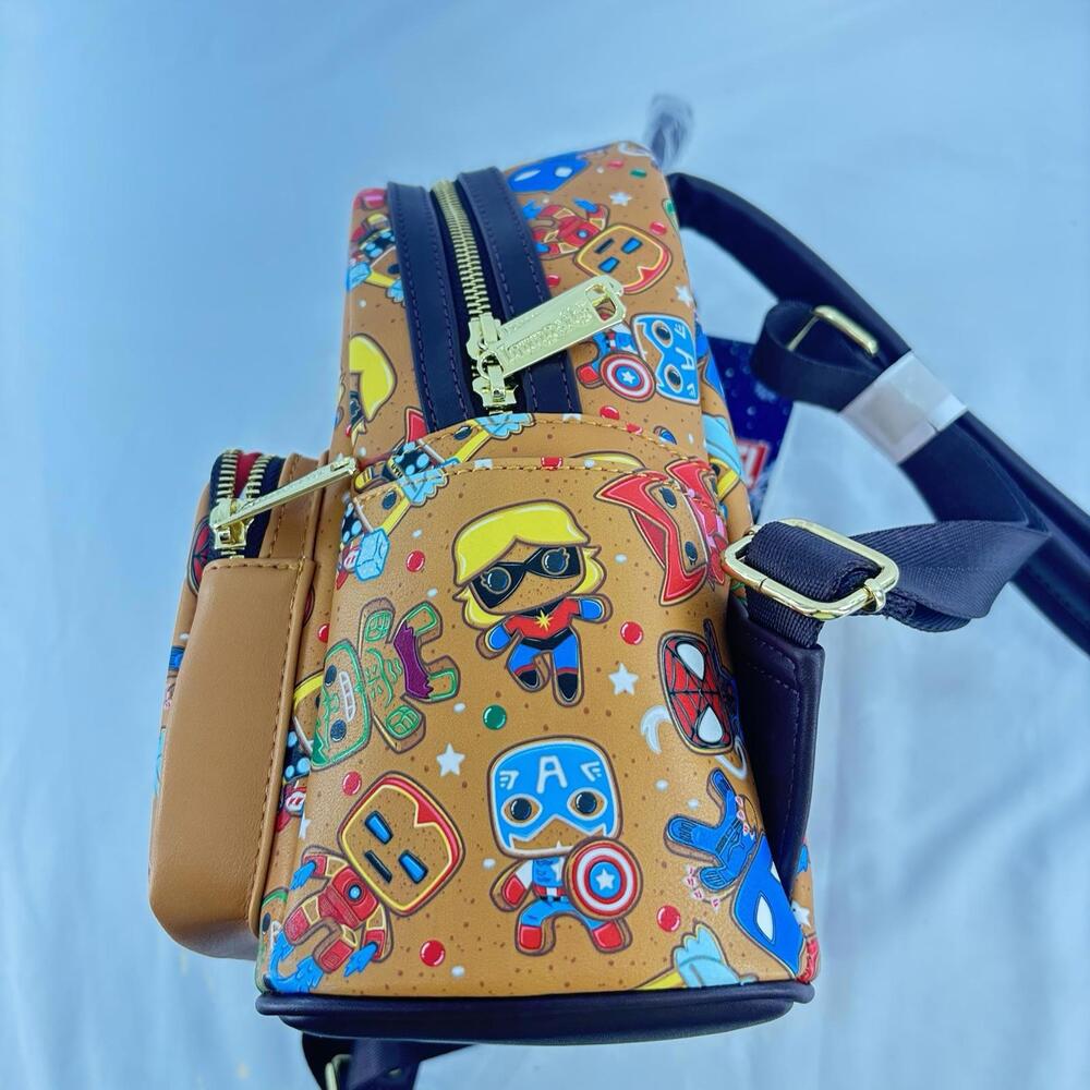 Loungefly Marvel Avengers Gingerbread Mini Backpack Holiday Christmas Exclusive - Picture 3 of 8
